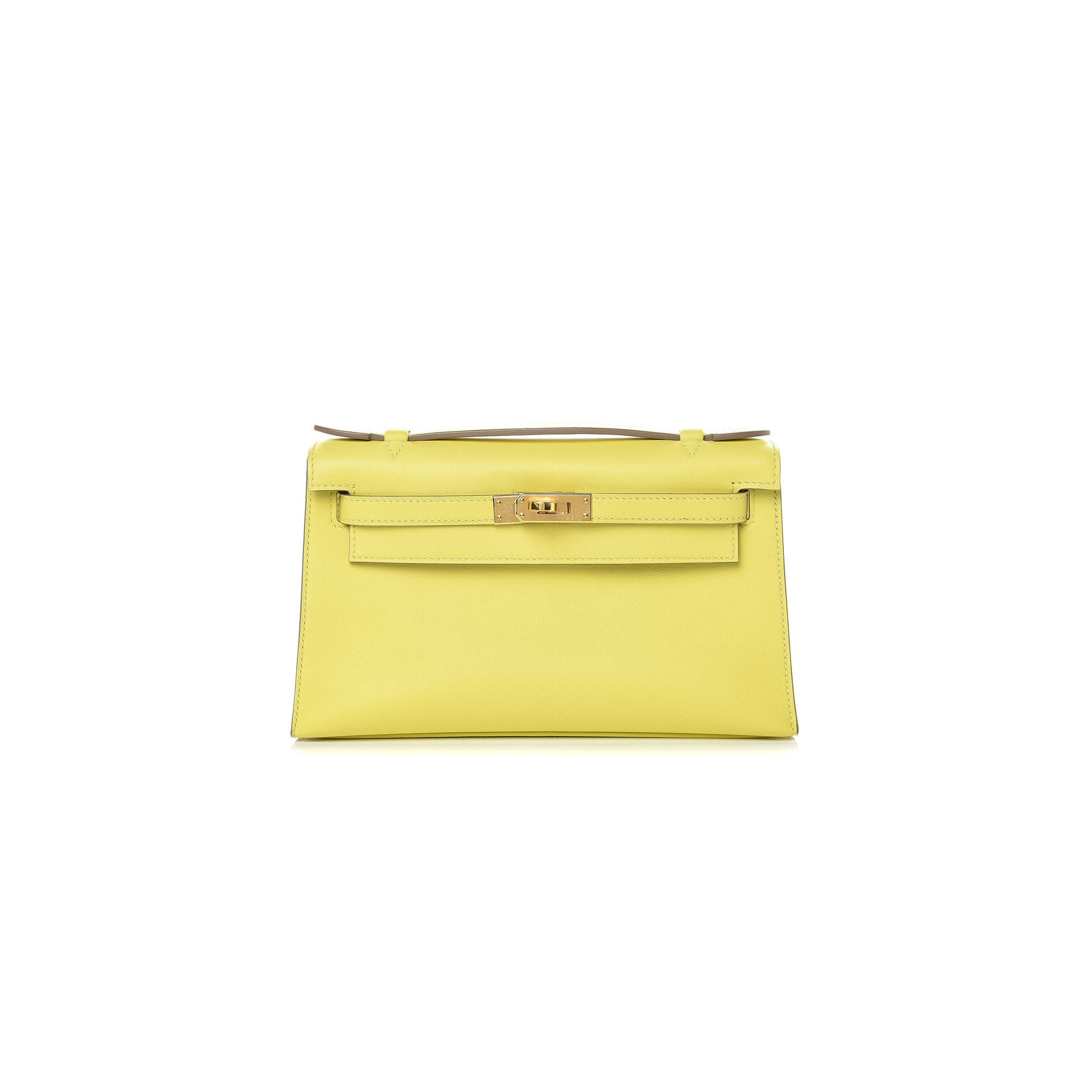 H**mes swift kelly pochette clutch yellow (22*14*7cm)